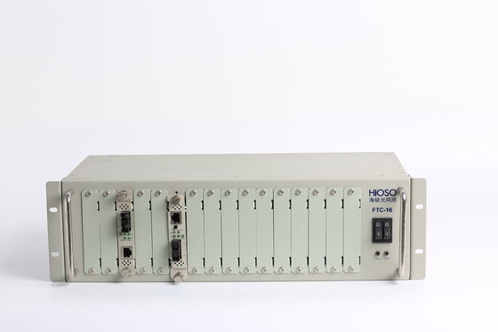 HiOSO белое 3U кладет шкаф на полку конвертера волокна электропитания 16 шасси конвертера средств массовой информации слотов двойной