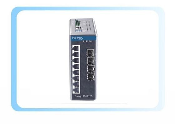 4 порта переключателя 12 рельса локальных сетей портов 1000M SFP 8 10/100/1000M